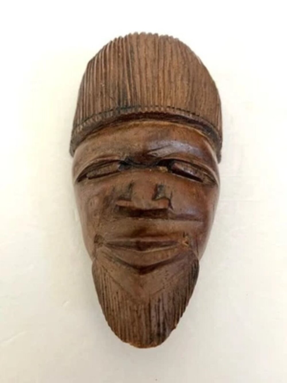 Vintage Hand Carved Wooden African Tribal Mask Wall Decoration